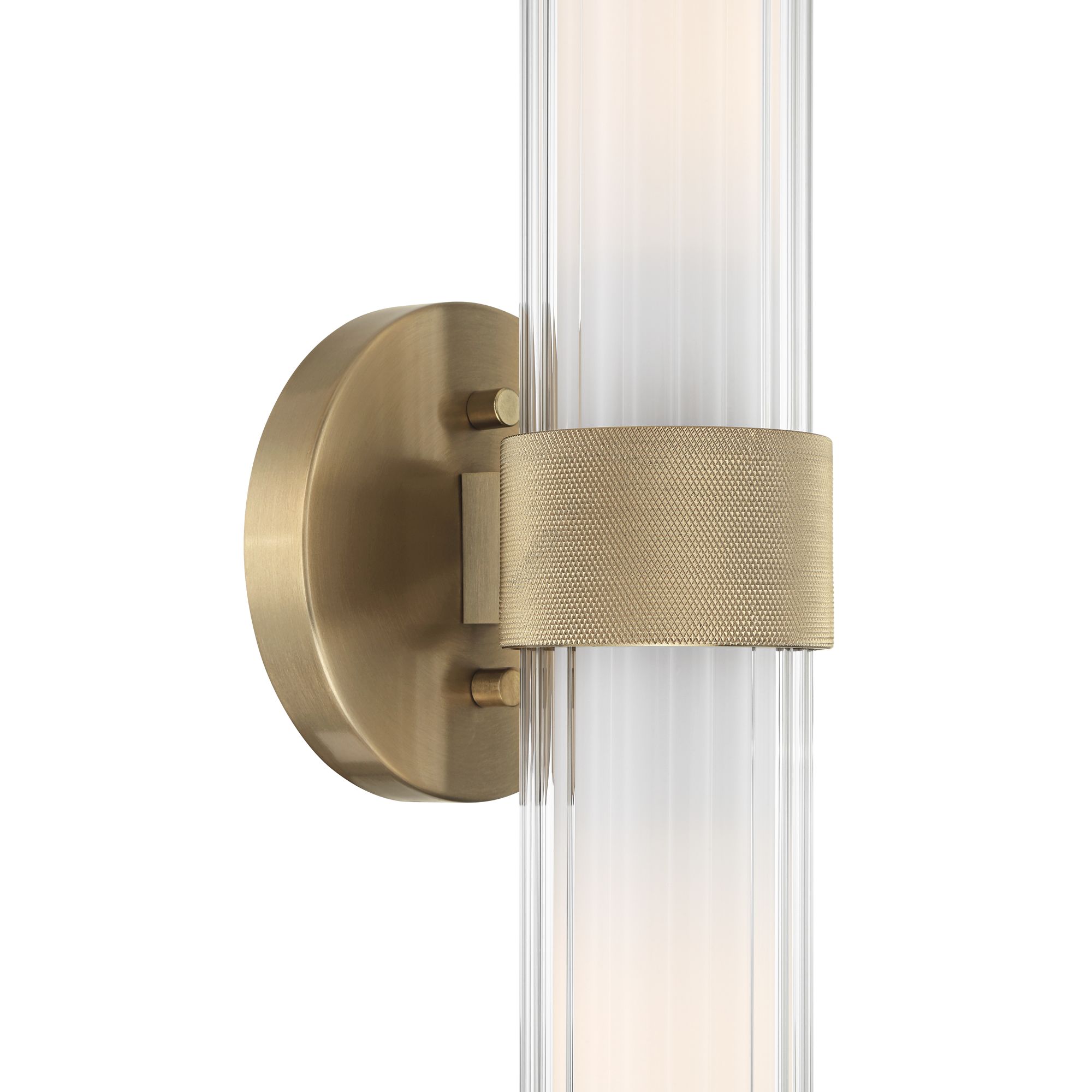Image 4 Possini Euro Innsbruck 19 1/2" High Warm Brass and Glass Bath Light more views