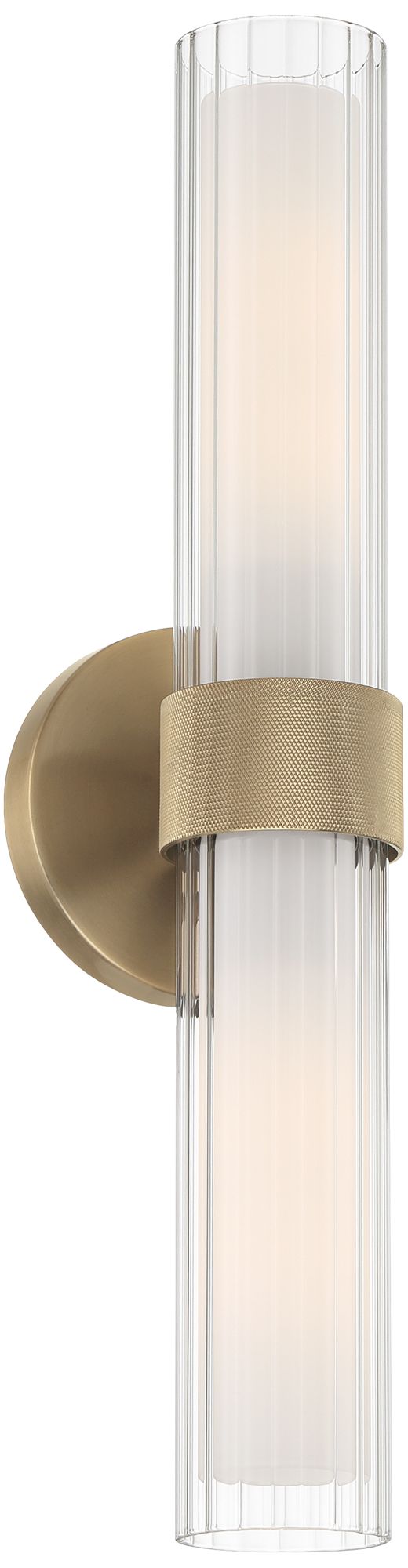 Image 5 Possini Euro Innsbruck 19 1/2" High Warm Brass and Glass Bath Light more views