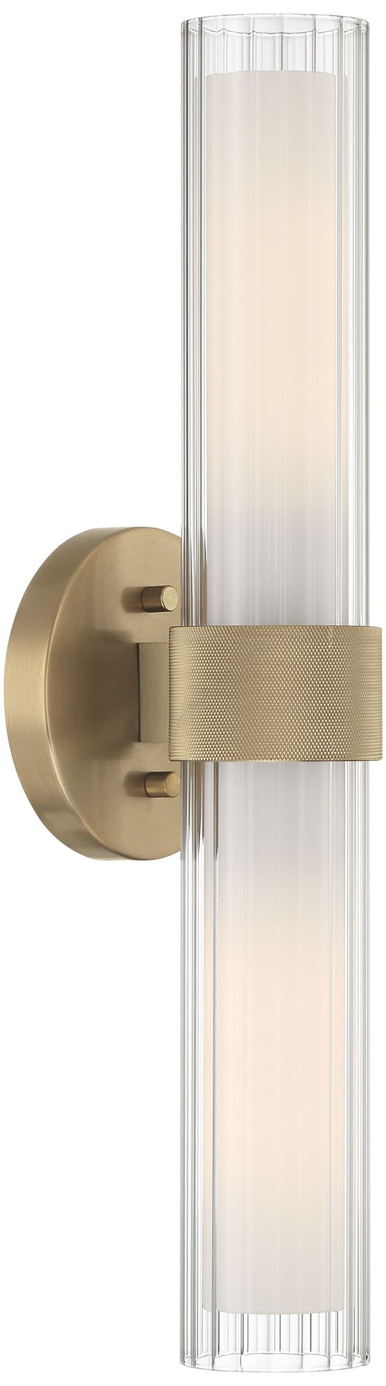 Image 6 Possini Euro Innsbruck 19 1/2" High Warm Brass and Glass Bath Light more views
