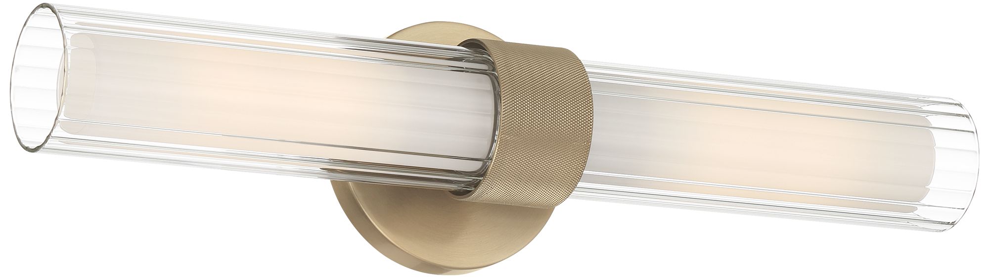 Possini Euro Innsbruck 19 1/2" High Warm Brass and Glass Bath Light