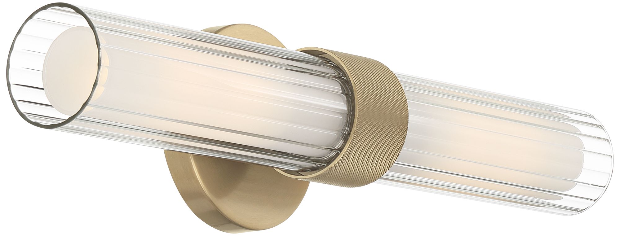 Possini Euro Innsbruck 19 1/2" High Warm Brass and Glass Bath Light