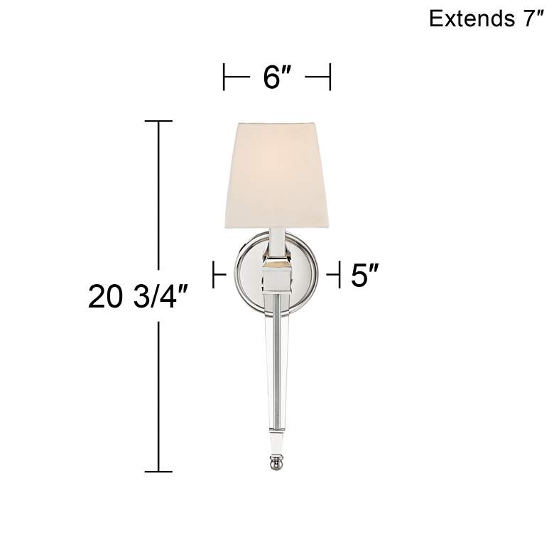 Image 7 Possini Euro Irene 20 3/4 inch High Polished Nickel Wall Sconce Set of 2 more views