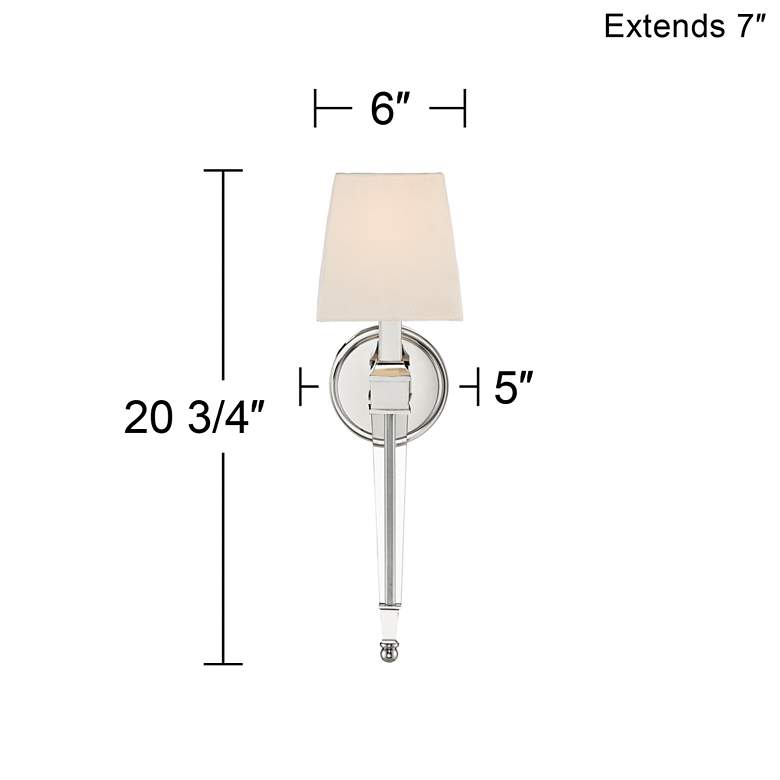 Image 7 Possini Euro Irene 20 3/4" High Polished Nickel Wall Sconce Set of 2 more views