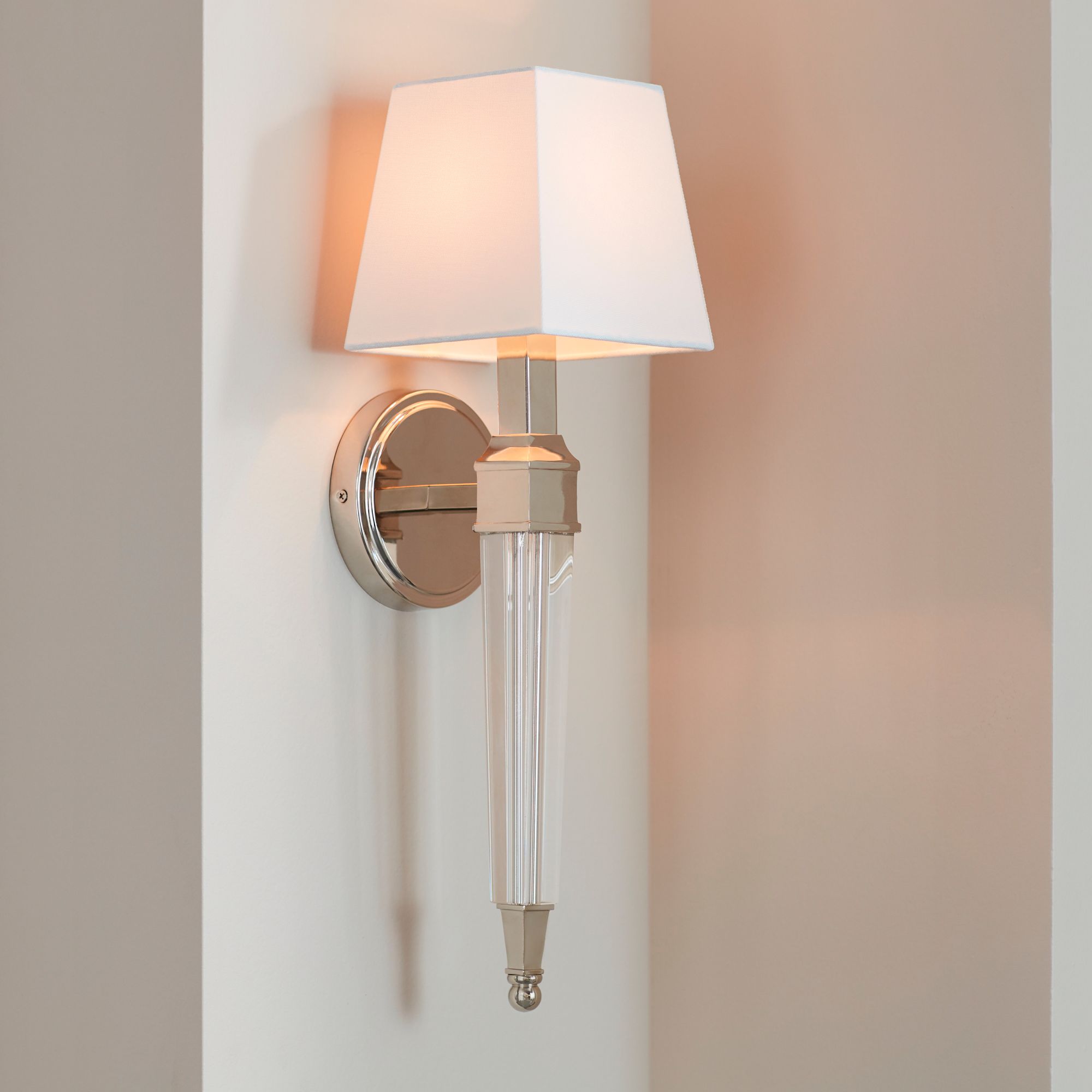 Possini Euro Irene 20 3/4" High Polished Nickel Wall Sconce Set of 2 in scene