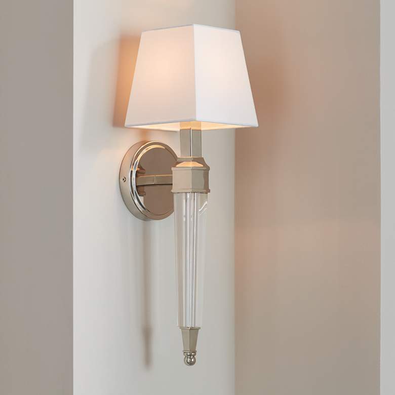 Possini Euro Irene 20 3/4&quot; High Polished Nickel Wall Sconce