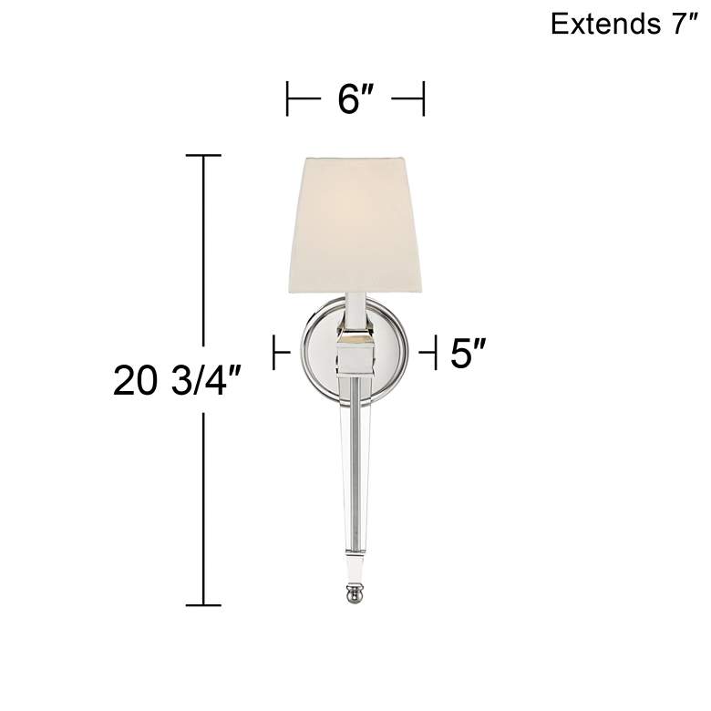 Image 7 Possini Euro Irene 20 3/4 inch High Polished Nickel Wall Sconce more views