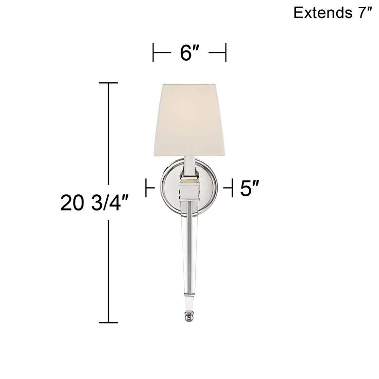 Image 7 Possini Euro Irene 20 3/4" High Polished Nickel Wall Sconce more views
