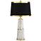 Possini Euro Irina 29" Black Shade Faux Marble Table Lamp