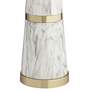 Possini Euro Irina 29" White Modern Faux Marble Table Lamp in scene