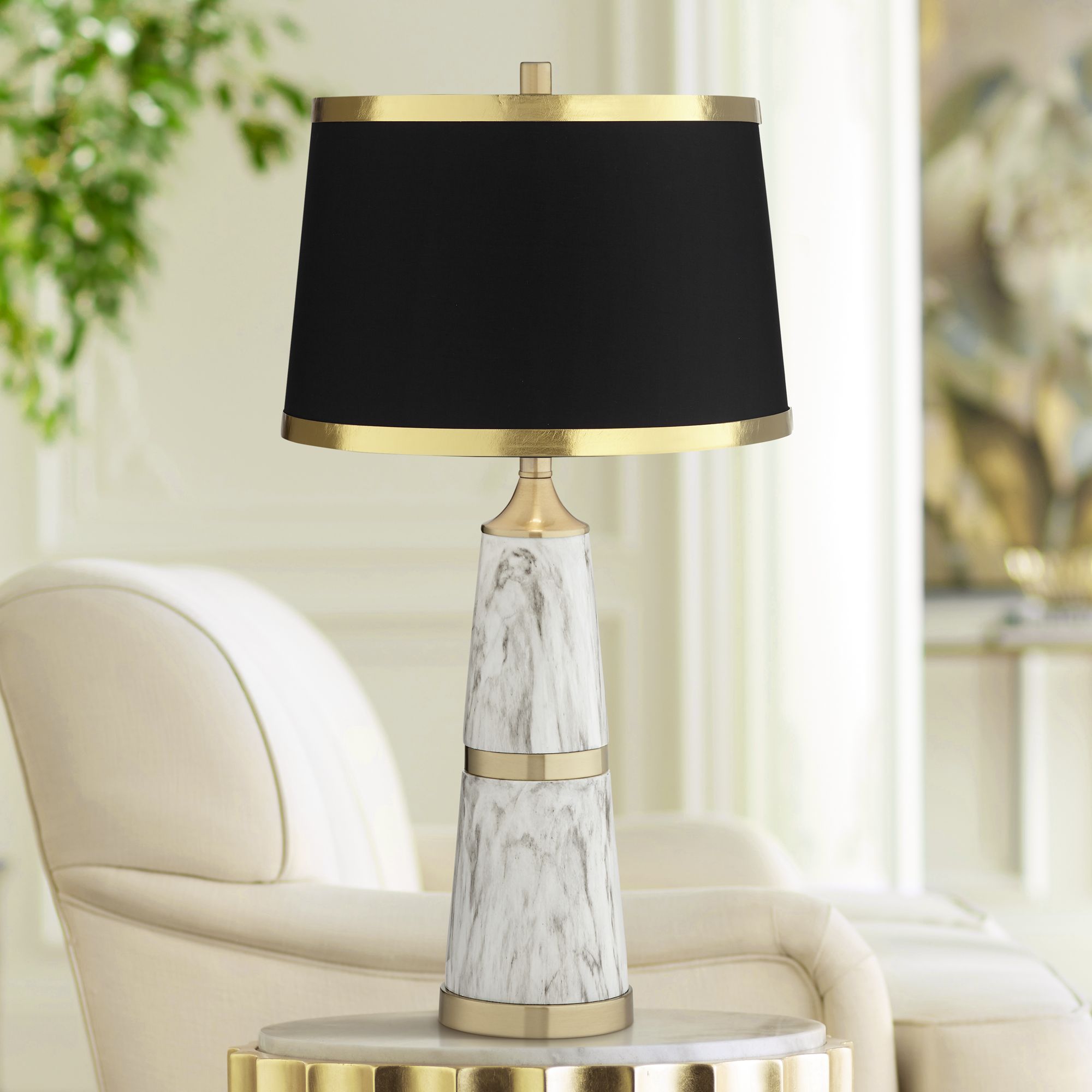 marble look lamp