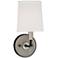 Possini Euro Isabel 12" High Brushed Nickel Black Wall Sconce