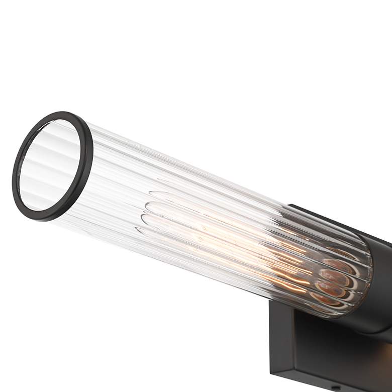 Image 2 Possini Euro Isabella 24 1/4" Wide Black 2-Light Bath Light more views