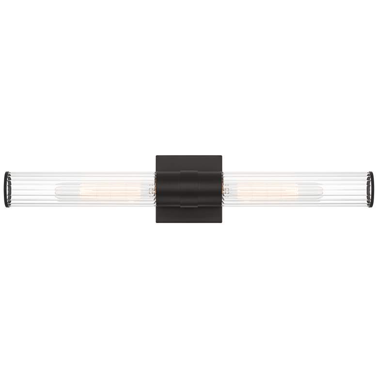 Image 4 Possini Euro Isabella 24 1/4" Wide Black 2-Light Bath Light more views