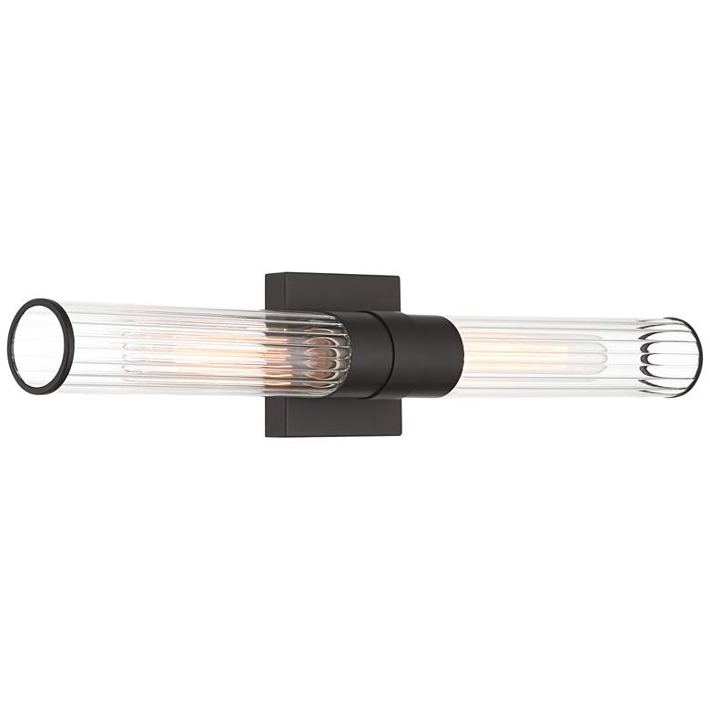 Image 5 Possini Euro Isabella 24 1/4" Wide Black 2-Light Bath Light more views