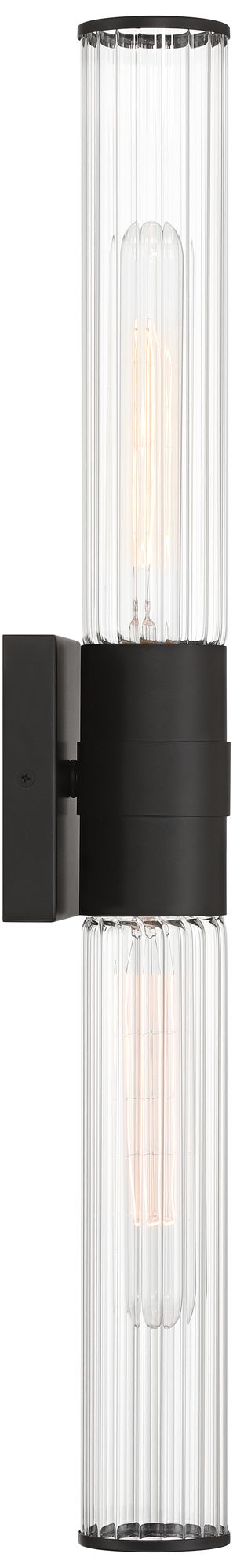 Possini Euro Isabella 24 1/4" Wide Black 2-Light Bath Light in scene