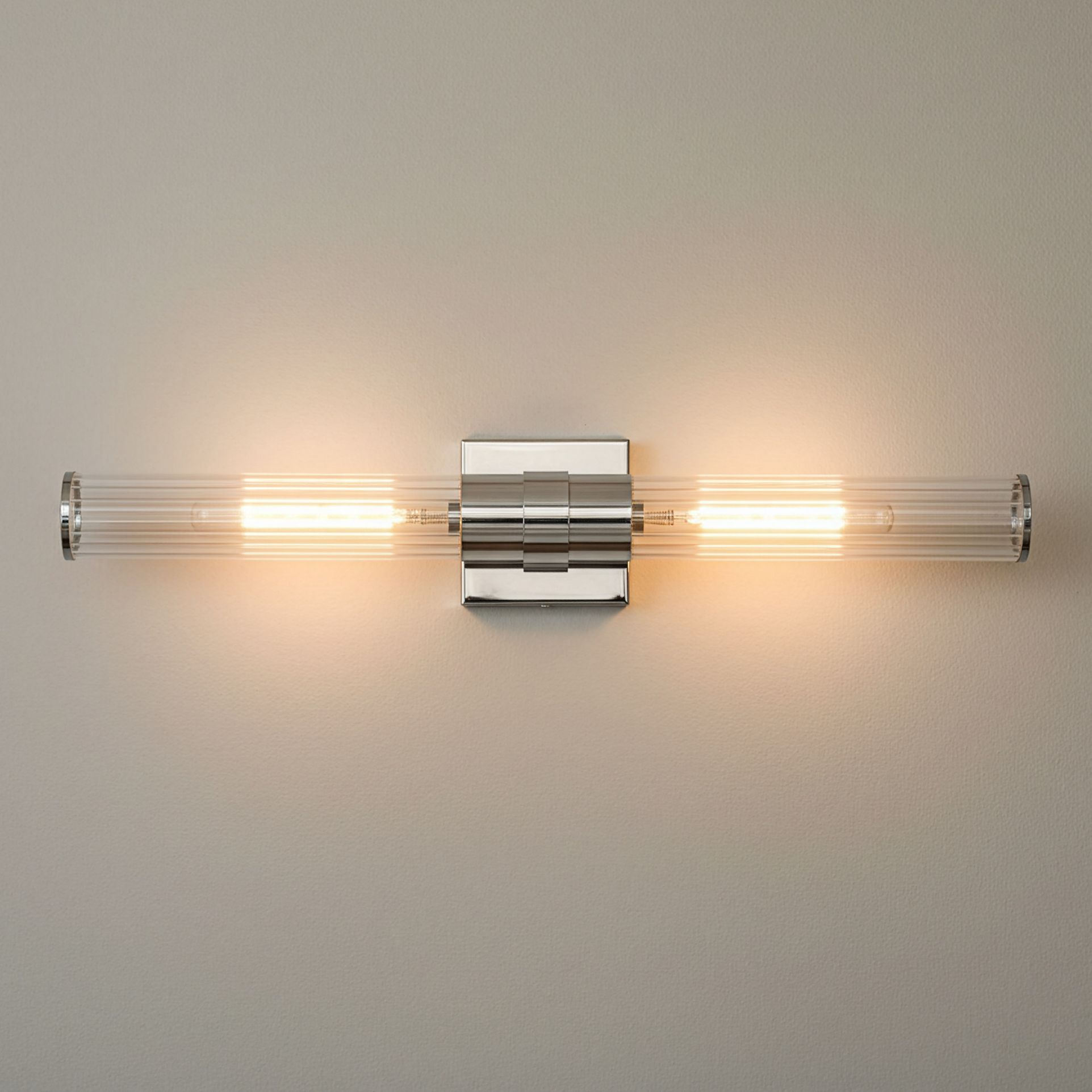 Possini Euro Isabella 24 1/4" Wide Polished Nickel 2-Light Bath Light in scene