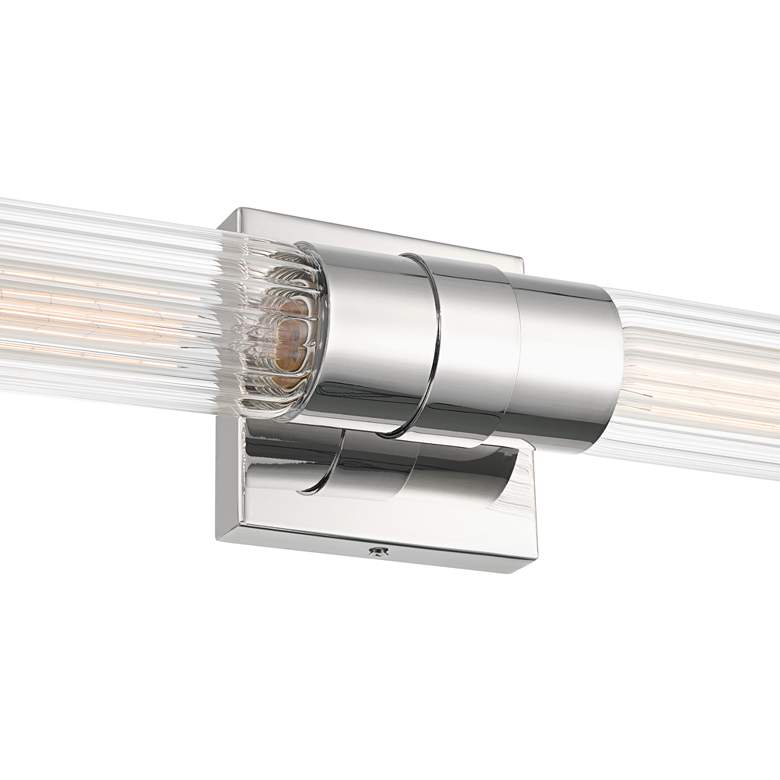 Image 3 Possini Euro Isabella 24 1/4" Wide Polished Nickel 2-Light Bath Light more views