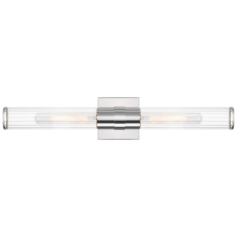 Image 4 Possini Euro Isabella 24 1/4" Wide Polished Nickel 2-Light Bath Light more views