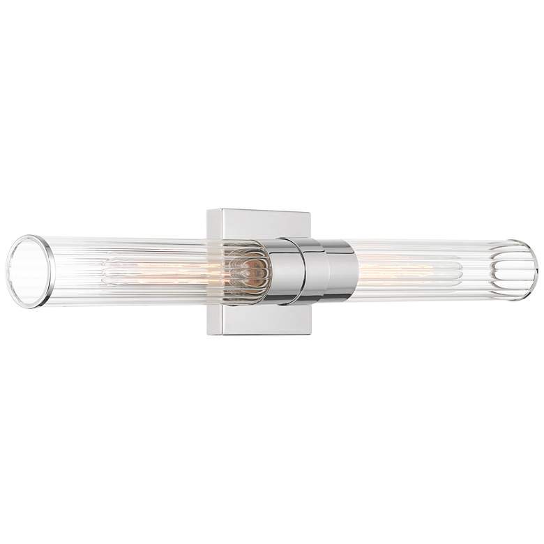 Image 5 Possini Euro Isabella 24 1/4" Wide Polished Nickel 2-Light Bath Light more views
