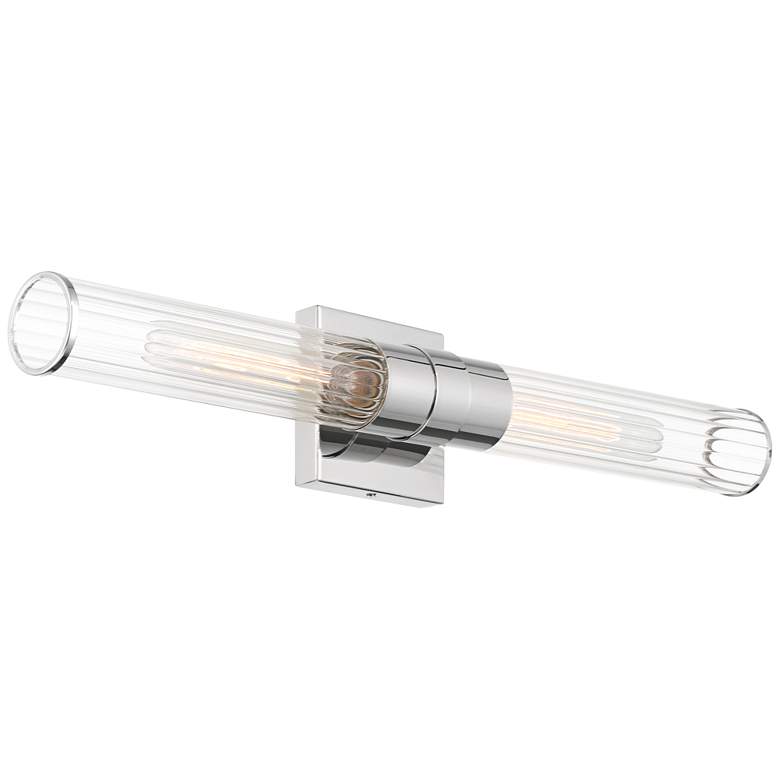 Image 6 Possini Euro Isabella 24 1/4" Wide Polished Nickel 2-Light Bath Light more views