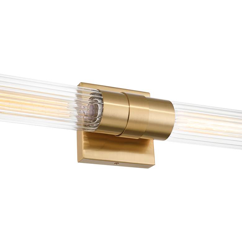 Image 3 Possini Euro Isabella 24 1/4" Wide Warm Brass 2-Light Bath Light more views