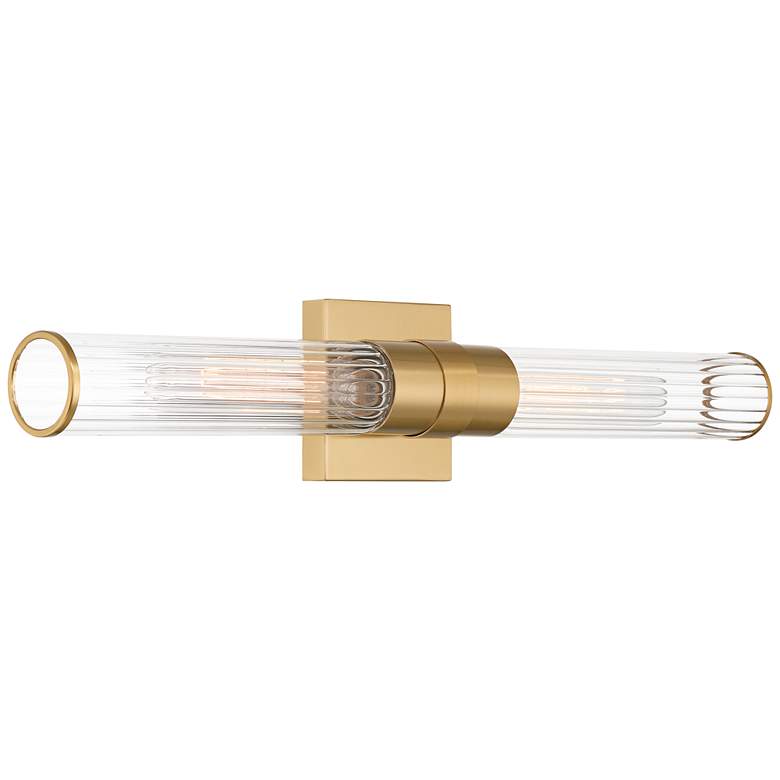 Image 5 Possini Euro Isabella 24 1/4" Wide Warm Brass 2-Light Bath Light more views