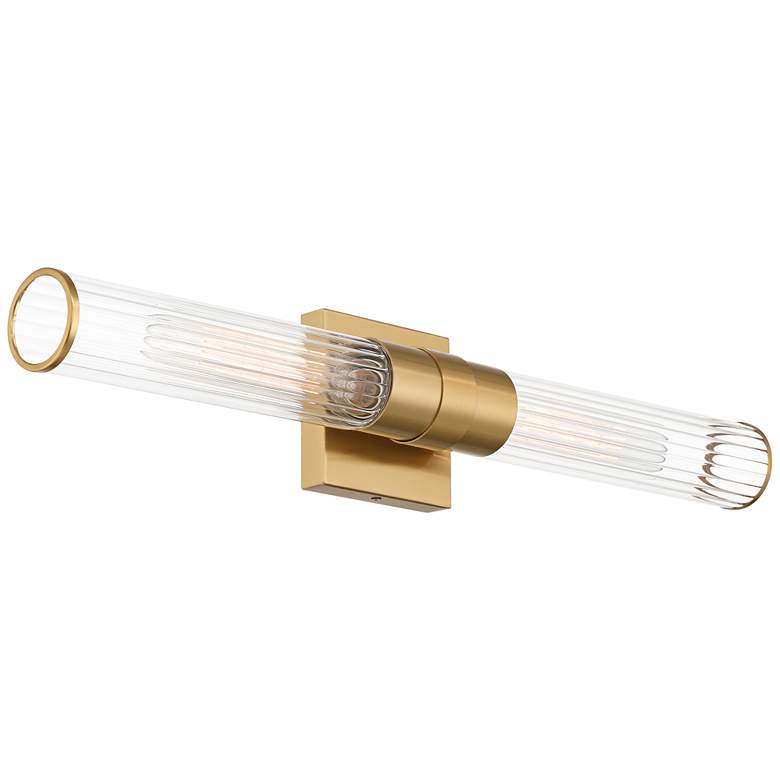 Image 6 Possini Euro Isabella 24 1/4" Wide Warm Brass 2-Light Bath Light more views