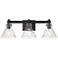 Possini Euro Ishii 26" Wide Matte Black 3-Light Bath Light