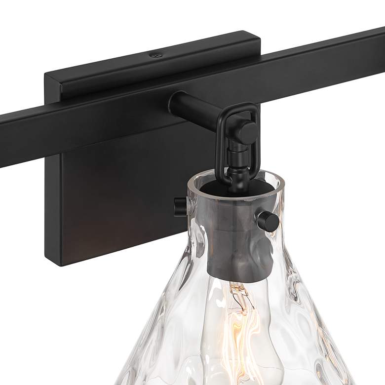 Image 4 Possini Euro Ishii 26" Wide Matte Black 3-Light Bath Light more views