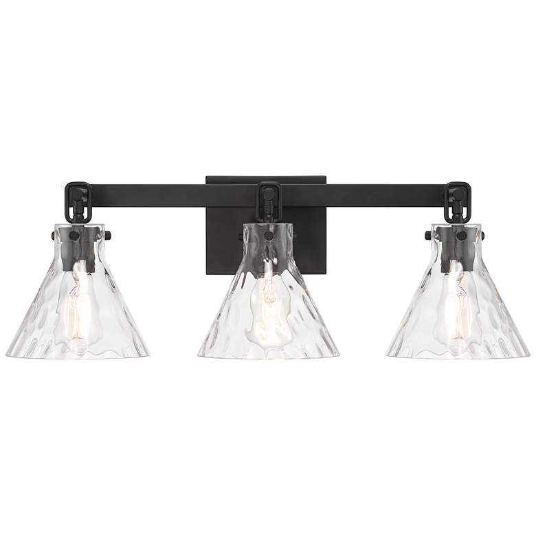 Image 5 Possini Euro Ishii 26" Wide Matte Black 3-Light Bath Light more views