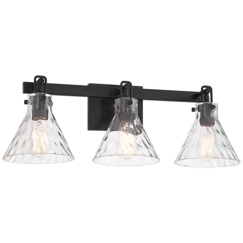 Image 6 Possini Euro Ishii 26" Wide Matte Black 3-Light Bath Light more views