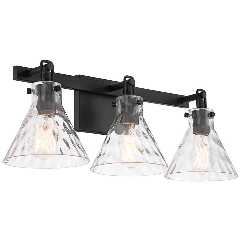 Image 7 Possini Euro Ishii 26" Wide Matte Black 3-Light Bath Light more views
