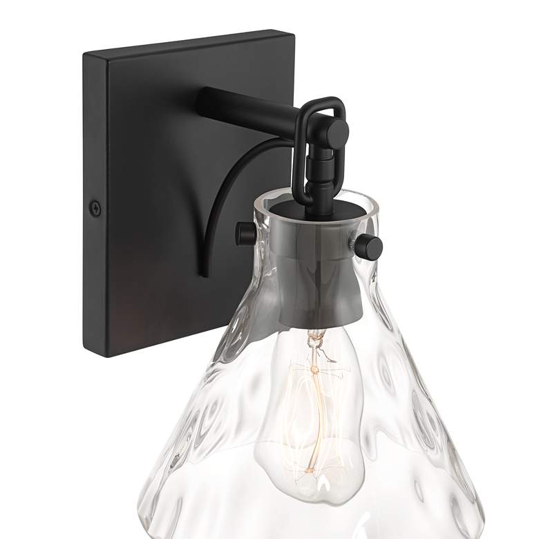 Image 3 Possini Euro Ishii 9 1/4" Wide Matte Black Wall Sconce Set of 2 more views