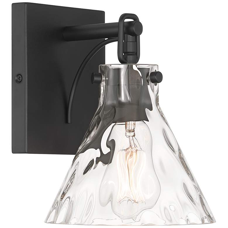 Image 5 Possini Euro Ishii 9 1/4" Wide Matte Black Wall Sconce Set of 2 more views