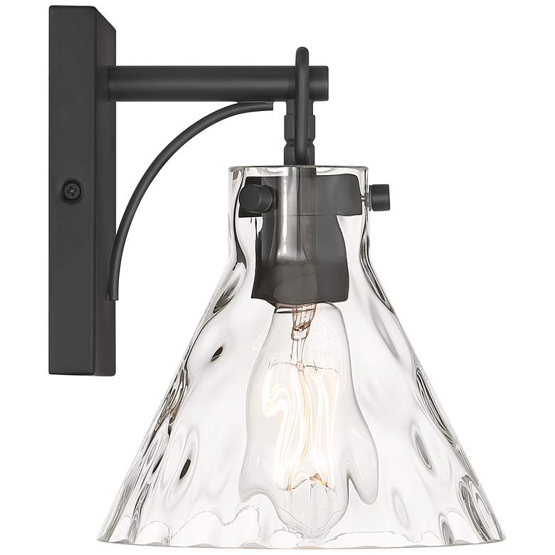 Image 7 Possini Euro Ishii 9 1/4" Wide Matte Black Wall Sconce Set of 2 more views