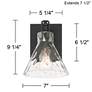 Possini Euro Ishii 9 1/4" Wide Matte Black Wall Sconce Set of 2
