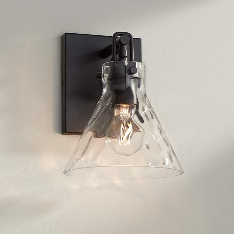 Image 2 Possini Euro Ishii 9 1/4" Wide Matte Black Wall Sconce
