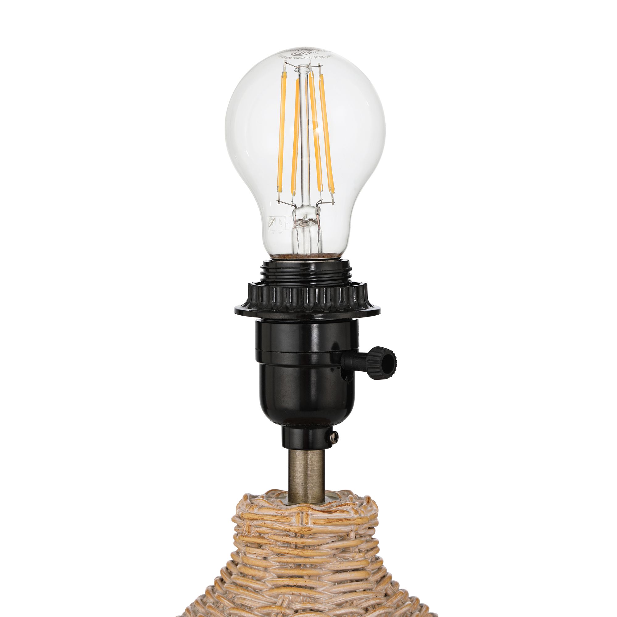 Image 6 Possini Euro Isla 15" High Faux Rattan Living Room Accent Table Lamp more views