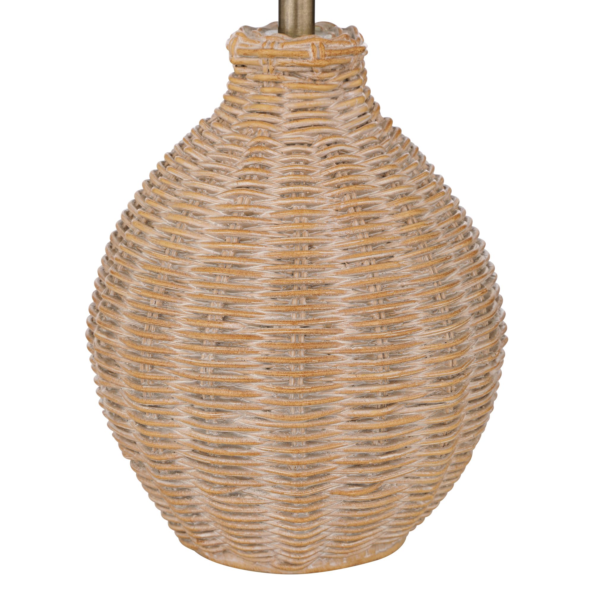 Image 7 Possini Euro Isla 15" High Faux Rattan Living Room Accent Table Lamp more views