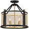 Possini Euro Ismay 16 1/2" Wide Gold Mesh Ceiling Light