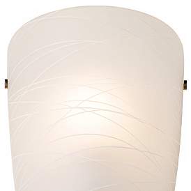 Image4 of Possini Euro Isola 13 1/4" High White Striped Glass Wall Sconce more views