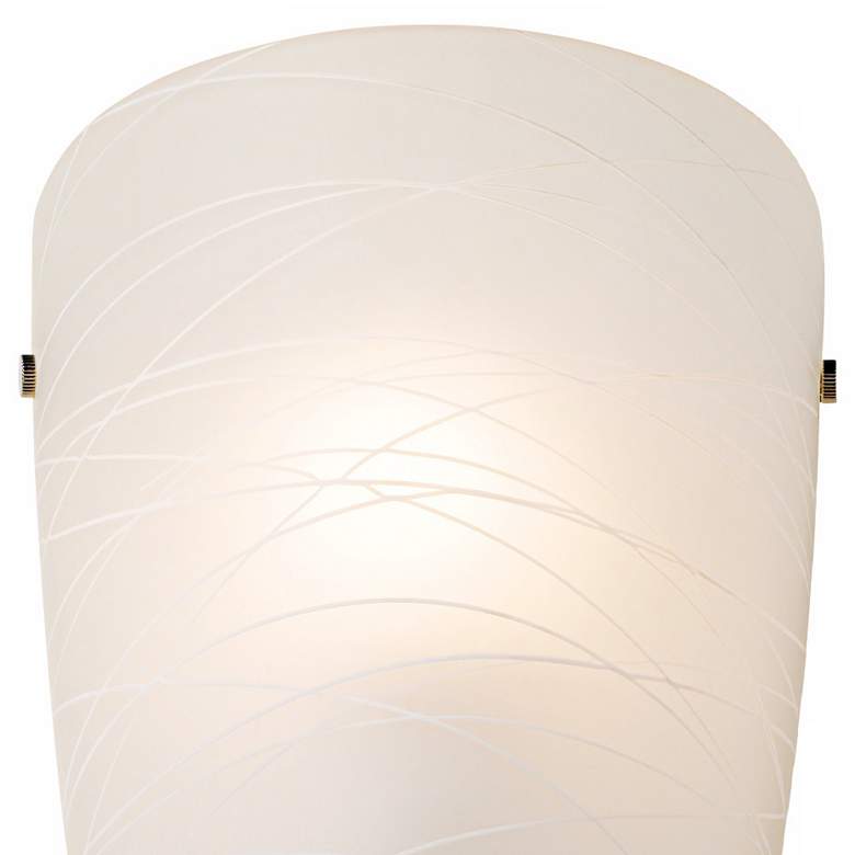 Image 4 Possini Euro Isola 13 1/4" High White Striped Glass Wall Sconce more views