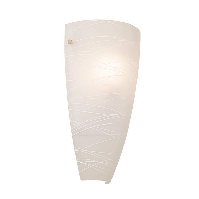 Image 5 Possini Euro Isola 13 1/4 inch High White Striped Glass Wall Sconce more views