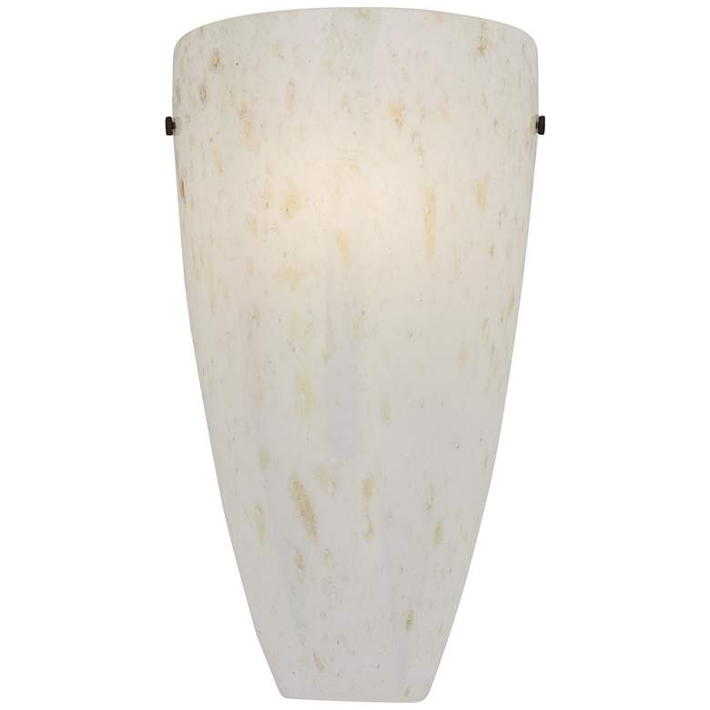 Image 3 Possini Euro Isola 13" High Amber Art Glass Wall Sconce