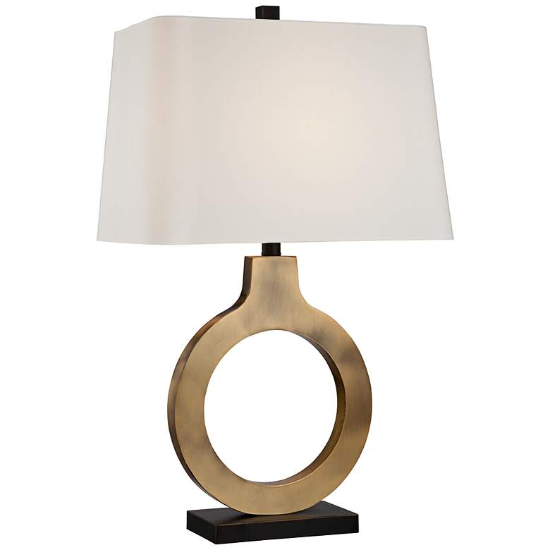 Image 1 Possini Euro Ivan Brass Ring Table Lamp