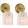 Possini Euro Jacob 11" High Gold and Natural Rope Wall Sconce Set of 2