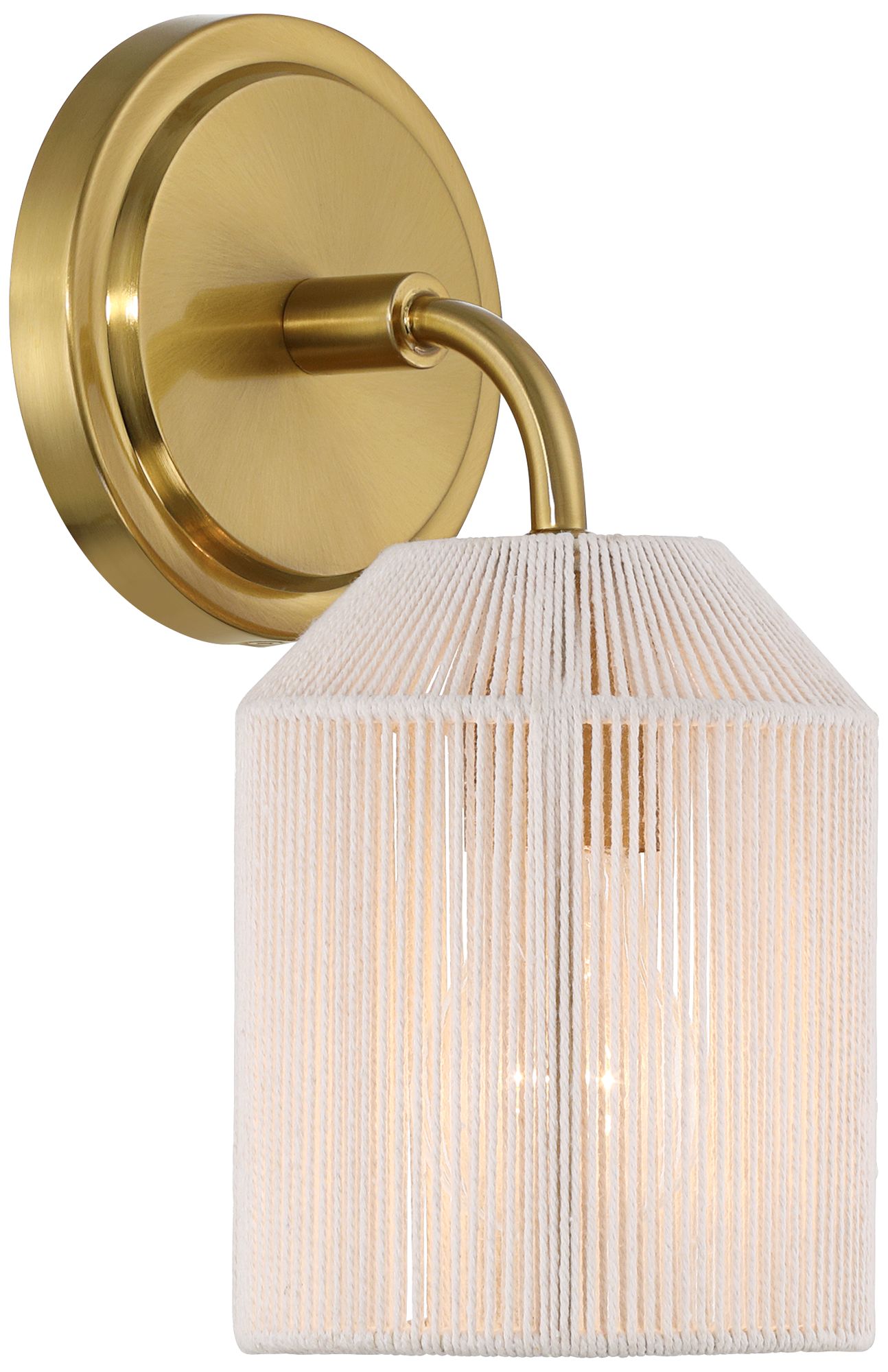 Watch A Video About the Possini Euro Jacob Gold and Natural Rope Wall Sconce