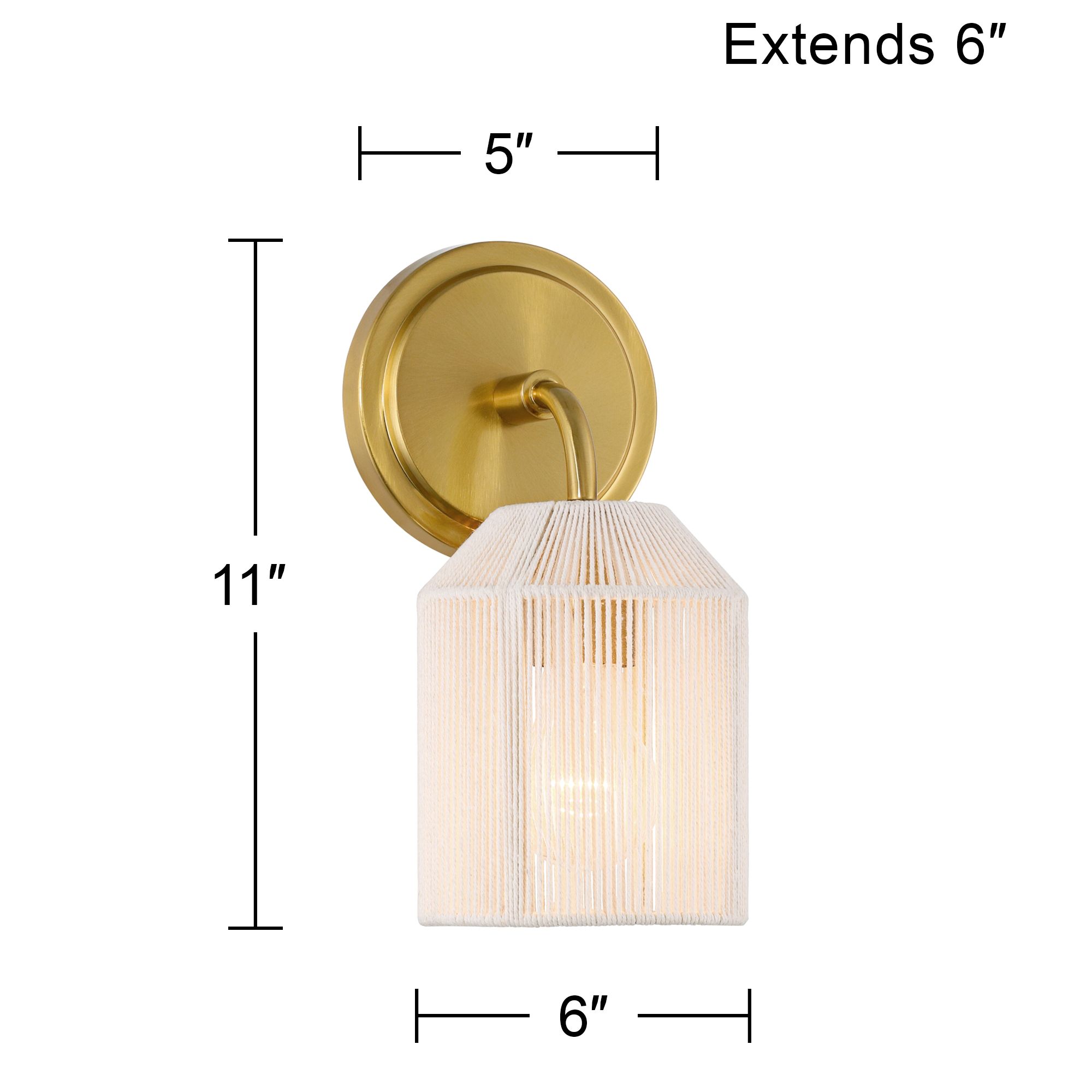 Watch A Video About the Possini Euro Jacob Gold and Natural Rope Wall Sconce