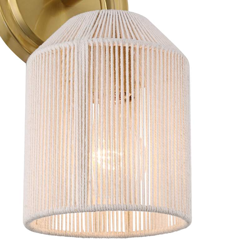 Image 4 Possini Euro Jacob 11" High Gold and Natural Rope Wall Sconce more views