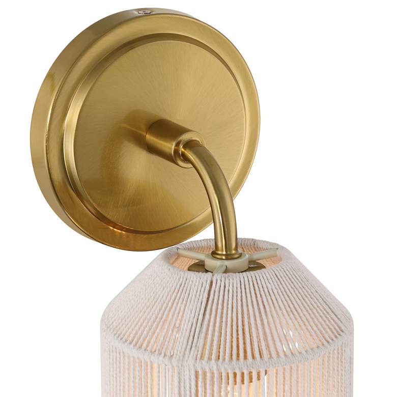 Image 5 Possini Euro Jacob 11" High Gold and Natural Rope Wall Sconce more views